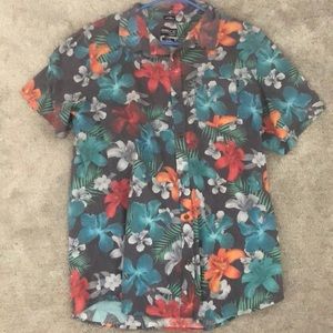 Tropical short sleeve button up